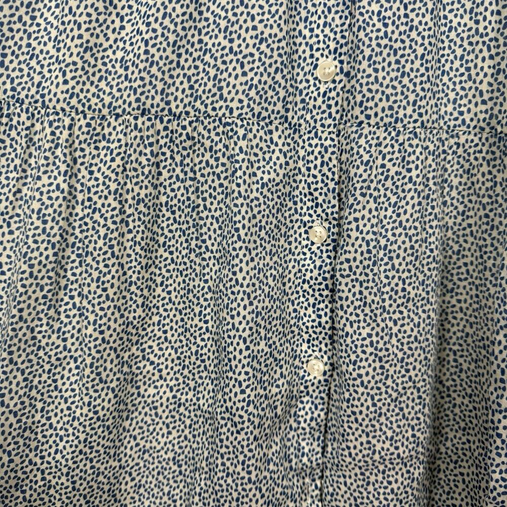 TROVATA Birds of Paradis Kristi Midi Dress White Blue Pebbles Women's Size XS - Picture 4 of 11